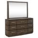 Cascade Falls Satin Espresso 9 Drawer Dresser with Mirror