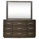 Cascade Falls Satin Espresso 9 Drawer Dresser with Mirror