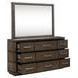 Cascade Falls Satin Espresso 9 Drawer Dresser with Mirror