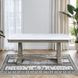 Zumala White and Weathered Oak 71" Rectangular Marble Top Dining Table