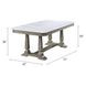 Zumala White and Weathered Oak 71" Rectangular Marble Top Dining Table