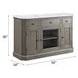 Zumala White and Weathered Oak 3 Door Marble Top Server