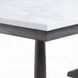 Yabeina White and Gray Oak 71" Rectangular Marble Top Dining Table
