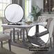Yabeina White and Gray Oak 71" Rectangular Marble Top Dining Table