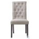 Yabeina Beige Linen and Gray Side Chair Set of 2