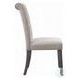 Yabeina Beige Linen and Gray Side Chair Set of 2
