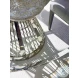 Ariana Platinum Stainless Riviera 54" Dining Table