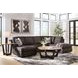 Coralene Onyx Performance Fabric 2 Piece Modular Sectional with RAF Corner Chaise and Pillows