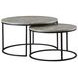 Lainey Grey And Gunmetal 2 Piece Nesting Coffee Table