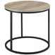 Lainey Distressed Pine Round End Table