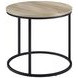 Lainey Distressed Pine Round End Table