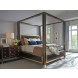 Carlyle Deep Espresso And Gold Regis California King Canopy Bed