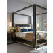 Carlyle Deep Espresso And Gold Regis California King Canopy Bed