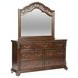 Tuscany Estates Cognac 7 Drawer Dresser with Mirror
