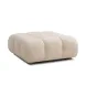 Calliope Off White Performance Velvet Upholstered Square Modular Ottoman