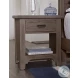 Bungalow Folkstone Gray 1 Drawer Nightstand