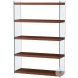 74101 Walnut And Clear Glass Bookcase