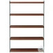 74101 Walnut And Clear Glass Bookcase
