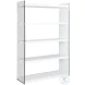 74101 Gloss White And Clear Glass Bookcase