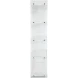 74101 Gloss White And Clear Glass Bookcase