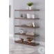74101 Walnut And Clear Glass Bookcase