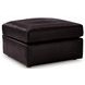 ModMax II Black Leather Oversized Accent Ottoman