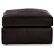 ModMax II Black Leather Oversized Accent Ottoman