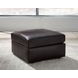 ModMax II Black Leather Oversized Accent Ottoman