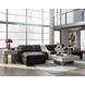 ModMax II Black Leather 4 Piece Double Chaise Sectional