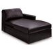 ModMax II Black Leather 3 Piece Sofa Chaise Sectional