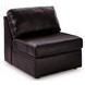 ModMax II Black Leather 3 Piece Sofa Chaise Sectional
