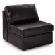 ModMax II Black Leather 3 Piece Modular 108" Sofa