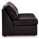ModMax II Black Leather 3 Piece Sofa Chaise Sectional