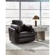 ModMax II Black Leather Swivel Glider Recliner