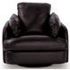 ModMax II Black Leather Swivel Glider Recliner