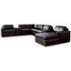 ModMax II Black Leather 8 Piece Audio Consoles Sectional with Chaise