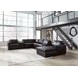 ModMax II Black Leather 8 Piece Audio Consoles Sectional with Chaise