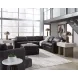 ModMax II Black Leather 5 Piece Sectional