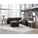 ModMax II Black Leather 5 Piece Sectional