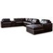 ModMax II Black Leather 8 Piece Storage Consoles Sectional with Chaise