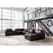 ModMax II Black Leather 8 Piece Storage Consoles Sectional with Chaise