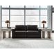 ModMax II Black Leather 2 Piece Modular Loveseat