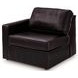 ModMax II Black Leather 2 Piece Modular Loveseat