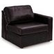ModMax II Black Leather 2 Piece Modular Loveseat
