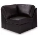 ModMax II Black Leather 5 Piece Sectional