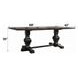 Morland Vintage Black 88" Rectangular Dining Table