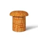 Lucy Rust Orange Upholstered Accent Stool