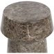 Brie Dark Emperador Round Concrete Top Outdoor End Table