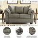 Darcy Cobblestone 64" Loveseat