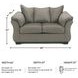 Darcy Cobblestone 64" Loveseat